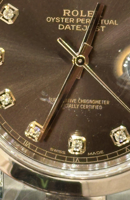 Rolex Datejust 41mm 126301-0003 Chocolate Diamond Dial, Oyster Bracelet, Worn