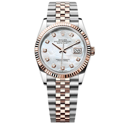 Rolex Datejust 36mm 116231 Rose Gold, Mother of pearl MOP Diamond Dial, Worn 2018