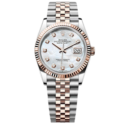 Rolex Datejust 36mm 116231 Rose Gold, Mother of pearl MOP Diamond Dial, Worn 2018