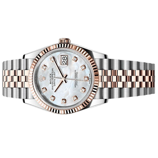 Rolex Datejust 36mm 116231 Rose Gold, Mother of pearl MOP Diamond Dial, Worn 2018