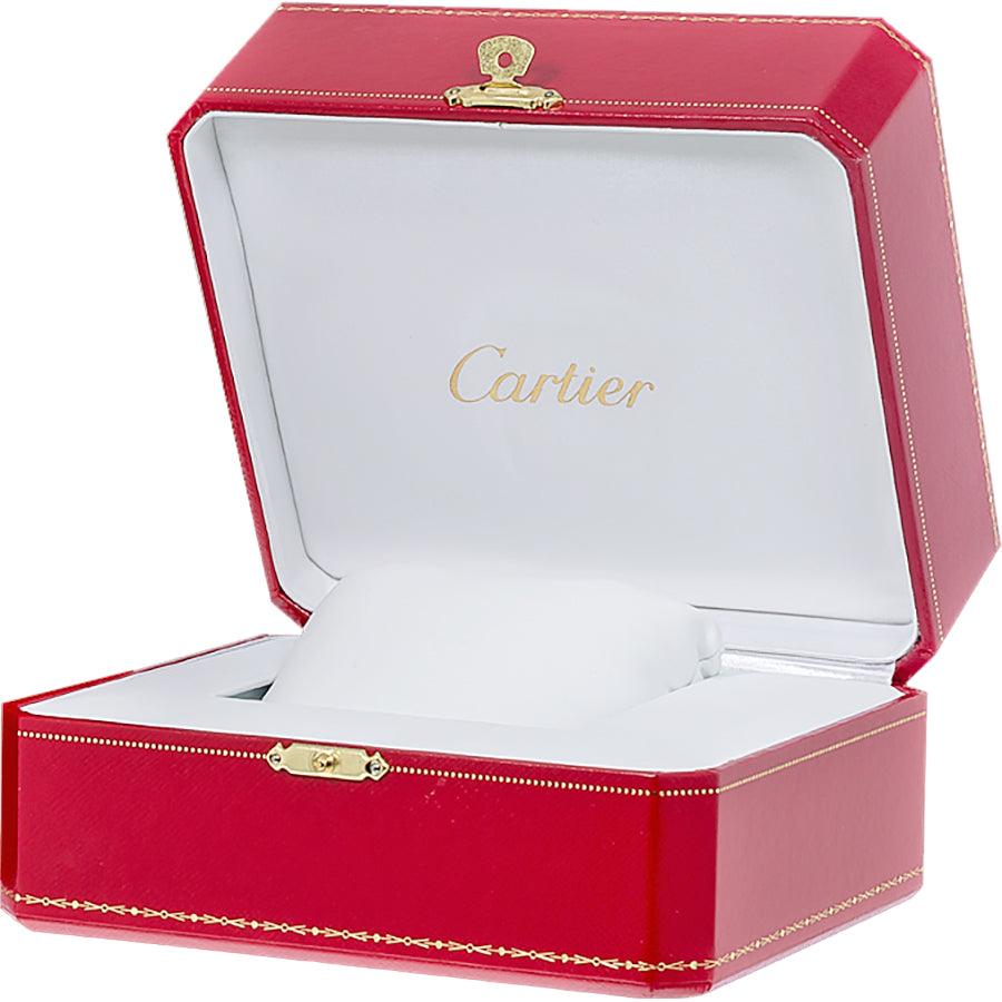 Cartier Santos 100 Medium 44.2 x 35.6mm W20107X7 Rose Gold Bezel, Silver Roman Dial, Black Leather Strap, Worn