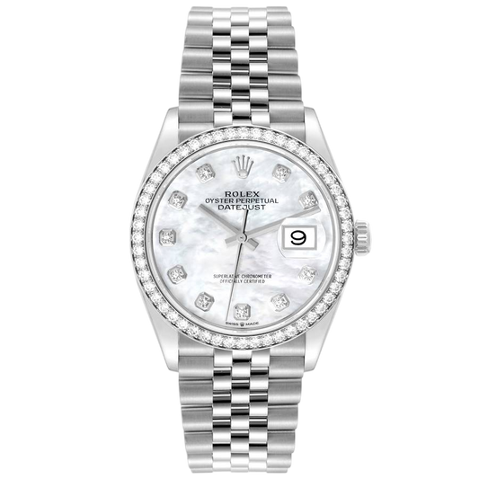 Rolex Datejust 36mm m126284RBR-0011 Mother Of pearl MOP, Worn 2019