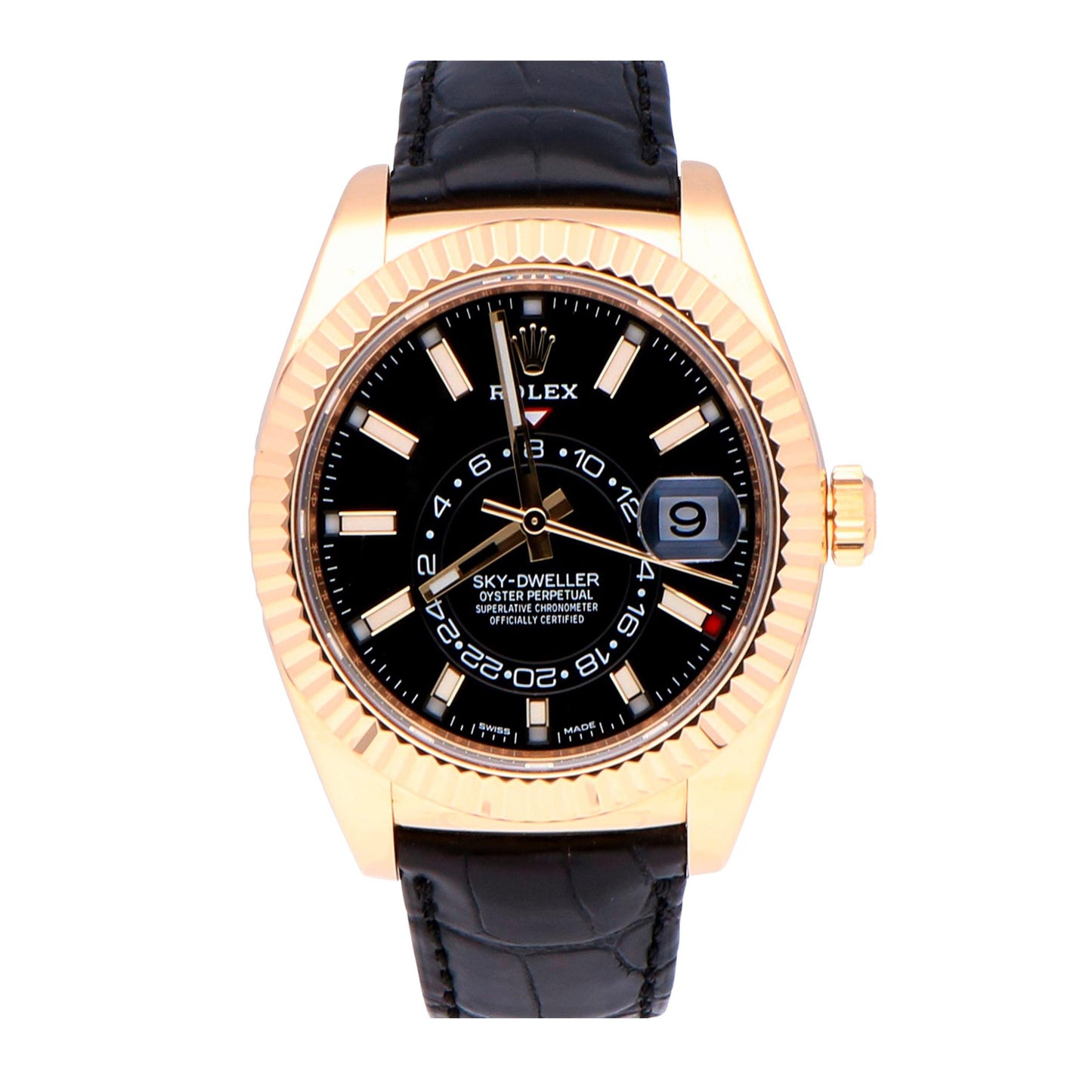 Rolex 326138 Yellow Gold Sky-Dweller - Black Dial Worn  2019