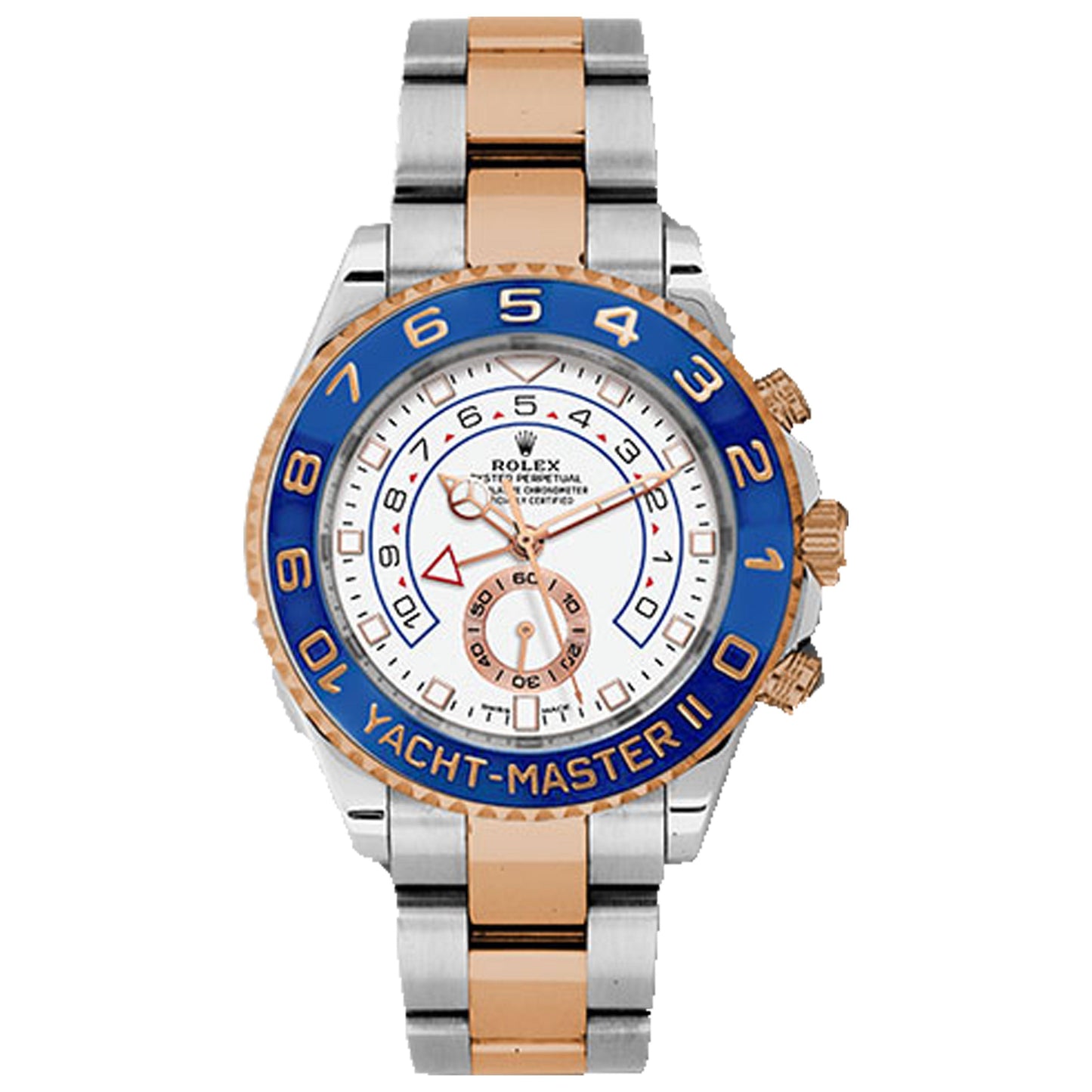 Rolex 116681 Steel & Rosgold Yacht-Master II 44 Watch - White Dial